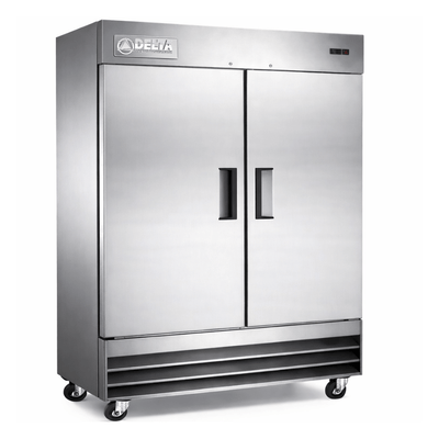 CONGELADOR DELTA D-CV-2PS | Congelador Vertical | 41 Pies Cúbicos | 2 Puertas Solidas | Acero Inoxidable | Cocina Industrial Restaurante