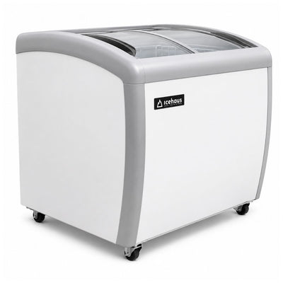 CONGELADOR ICEHAUS CHPC-260 | Congelador Horizontal | 9 Pies Cúbicos | Puerta de Cristal | Enfriador y Congelador Combinado | Tienda Paletería Alimentos Frios | Congelador Horizontal de Cofre Exhibidor Comercial para Helados Paletas Nieves Acero Inoxidable Supermercado Heladería Paletería Cremería Tienda de Conveniencia