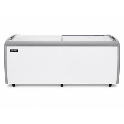 CONGELADOR ICEHAUS CHPC-560 | Congelador Horizontal | 19.5 Pies Cúbicos | Puerta de Cristal | Enfriador y Congelador Combinado | Super Mercado Tienda | Congelador Horizontal de Cofre Exhibidor Comercial para Helados Paletas Nieves Acero Inoxidable Supermercado Heladería Paletería Cremería Tienda de Conveniencia