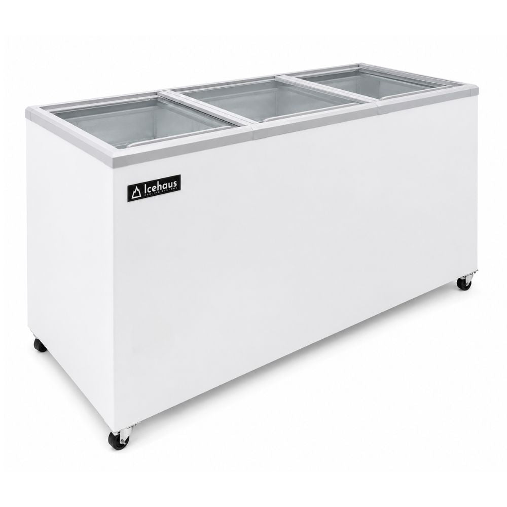PALETERO ICEHAUS CHPP-350 | Paletero Plano | 12.1 ft3 (342.6 L) | Paletería Panadería Cremería | Congelador Horizontal de Cofre Exhibidor Comercial para Helados Paletas Nieves Acero Inoxidable Supermercado Heladería Paletería Cremería Tienda de Conveniencia