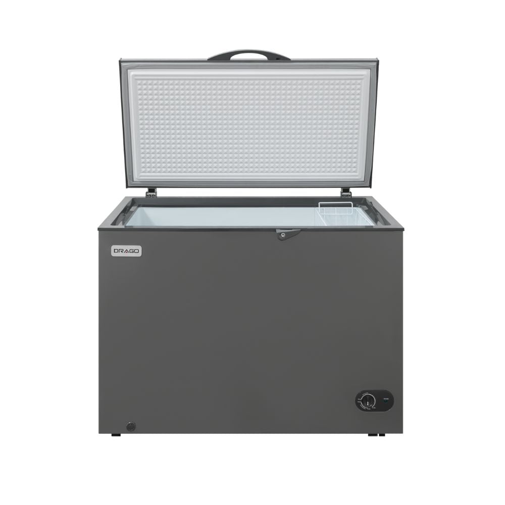 CONGELADOR ICEHAUS CTC-10-G | Congelador Horizontal Gris | 1 Tapa de Cofre | 10 Pies Cúbicos | Pescadería Heladería Carnicería | Congelador Horizontal de Cofre Exhibidor Comercial para Helados Paletas Nieves Acero Inoxidable Supermercado Heladería Paletería Cremería Tienda de Conveniencia