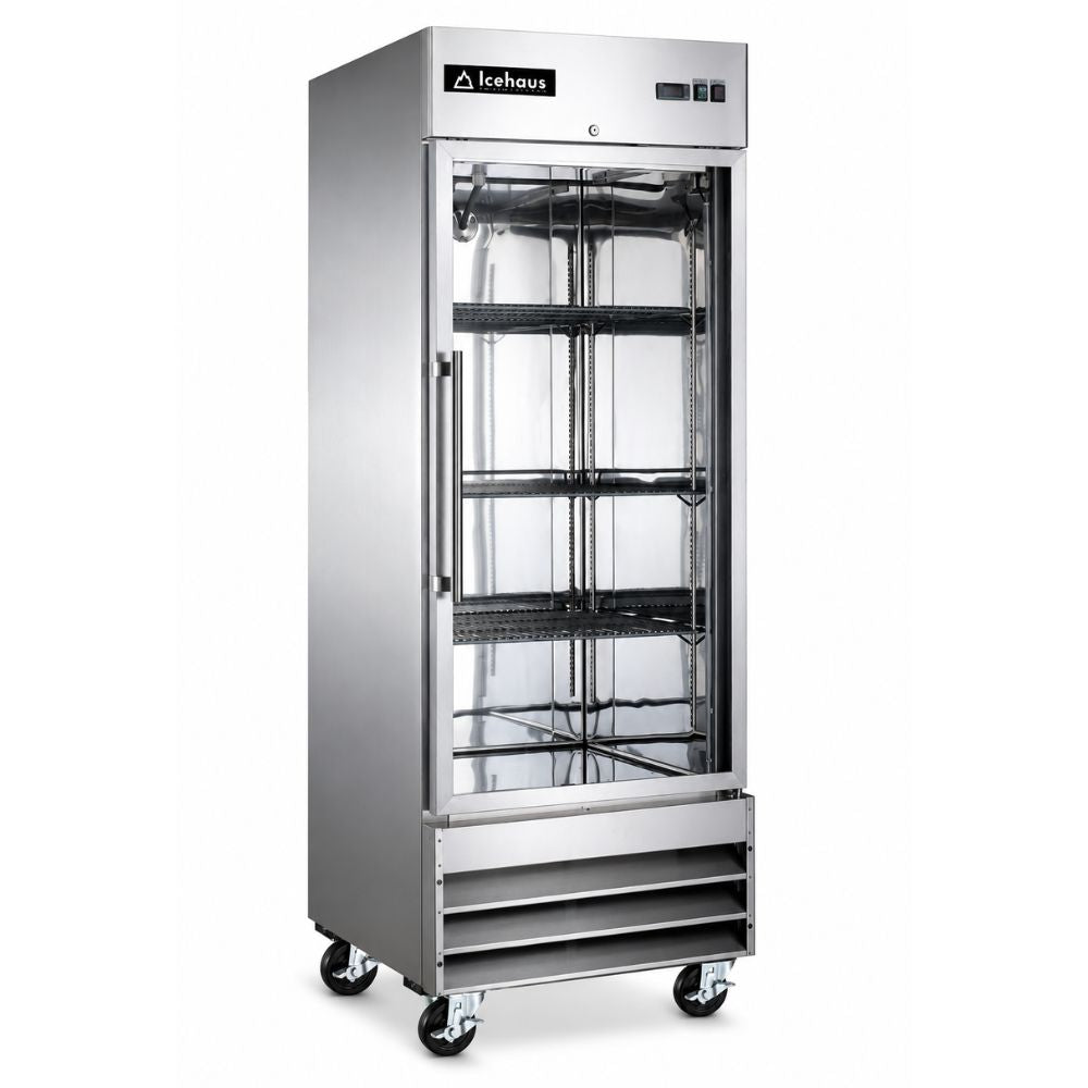 CONGELADOR ICEHAUS CV-1PC-SS-01 | Congelador | 1 Puerta de Cristal | 21 Pies Cúbicos | Acero Inoxidable | Hotel Carnicería Abarrotes | Congelador Vertical Comercial Conservador Exhibidor de 1 2 3 Puertas Acero Inoxidable Restaurante Cocina Industrial Cremería Carnicería Pescadería Hotel Negocio