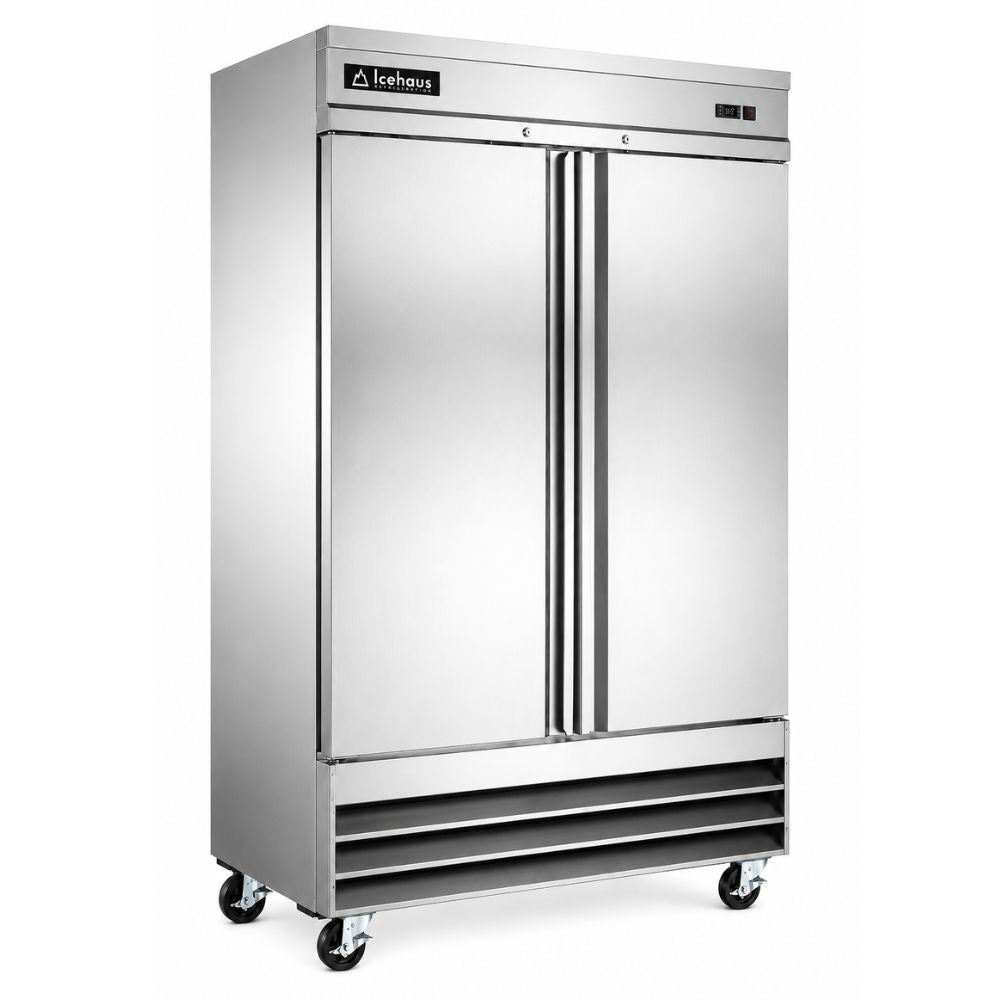 CONGELADOR ICEHAUS CV-2PS-SS-01 | Congelador Vertical | 2 Puertas Sólidas | 41 Pies Cúbicos | Acero Inoxidable | Hotel Carnicería Abarrotes | Congelador Vertical Comercial Conservador Exhibidor de 1 2 3 Puertas Acero Inoxidable Restaurante Cocina Industrial Cremería Carnicería Pescadería Hotel Negocio