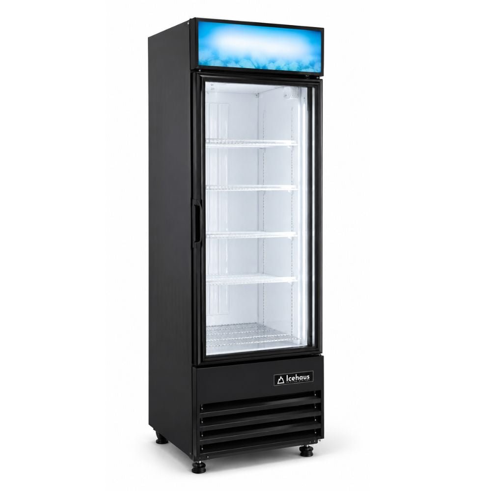 REFRIGERADOR ICEHAUS RVC-1PC-382  Refrigerador Vertical Comercial  1 Puerta  13.4 ft3 Pies Cúbicos - 382 Litros  Super Mercado Merchandisers