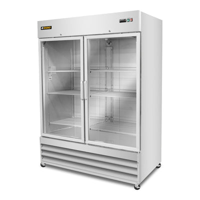 CONGELADOR RHINO CONVECRI-47 | Congelador Vertical | 2 Puertas Cristal | Capacidad 41 Pies Cúbicos | Acero Inoxidable | Restaurante Supermercado Carnicería