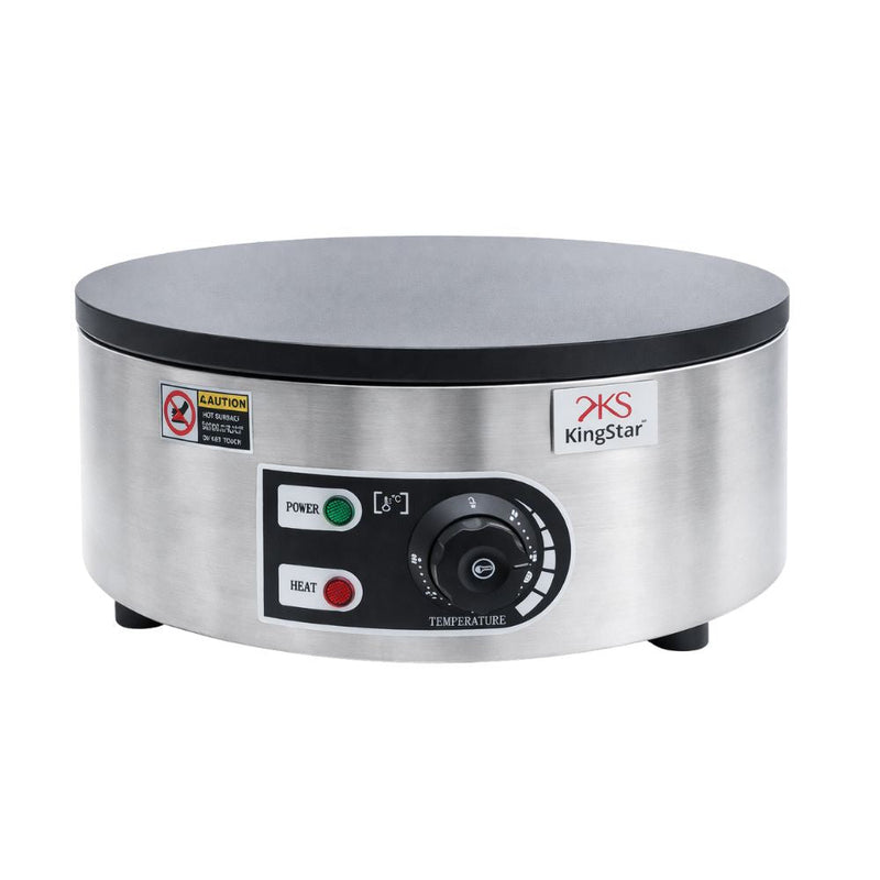 CREPERA KINGSTAR CRESPELA | Máquina Crepera | Eléctrica | 1 Plato | Restaurante Cafetería Hotel | Crepera Plancha para Crepas Creps Crepe a Gas Eléctrica Comercial Acero Inoxidable Crepería Restaurante Cafetería Negocio Locales Eventos