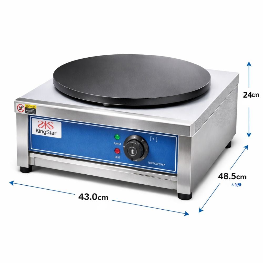 CREPERA KINGSTAR SUZETTE E | Máquina Crepera | Eléctrica | 1 Plato | Restaurante Cafetería Negocio | Crepera Plancha para Crepas Creps Crepe a Gas Eléctrica Comercial Acero Inoxidable Crepería Restaurante Cafetería Negocio Locales Eventos