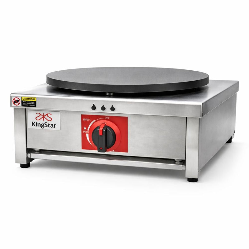 CREPERA KINGSTAR SUZETTE G | Máquina Crepera | Gas | 1 Plato | Restaurante Cafetería Negocio | Crepera Plancha para Crepas Creps Crepe a Gas Eléctrica Comercial Acero Inoxidable Crepería Restaurante Cafetería Negocio Locales Eventos