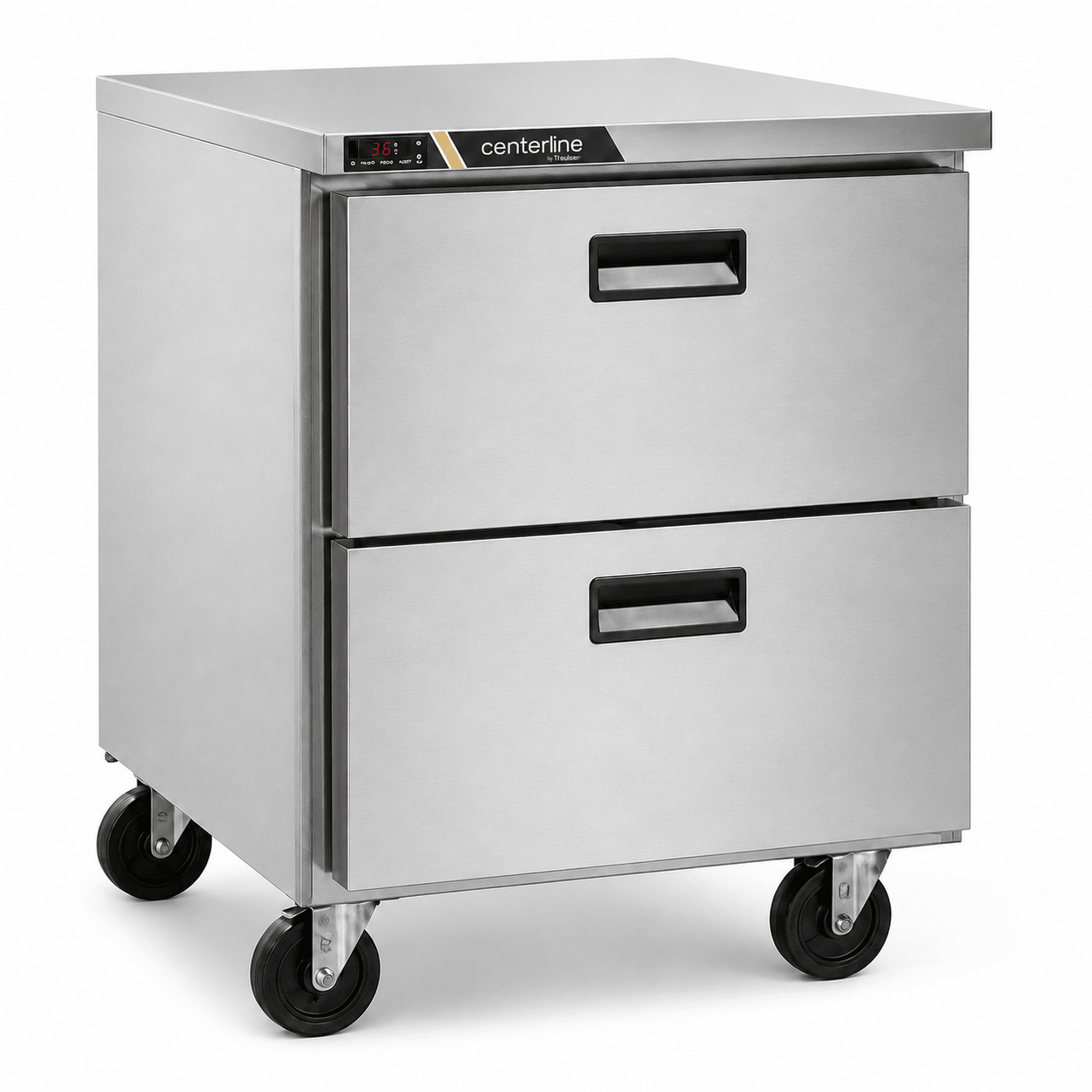 Centerline CLUC-27F-DW 27” Congelador Bajo Barra 2 Cajones 69.9 cm | Mesa de Trabajo Congeladora Congelador Bajo Mostrador Bajo Barra Conservador Acero Inoxidable Restaurante Cafetería Cocina Industrial Bar Cremería Hotel.
