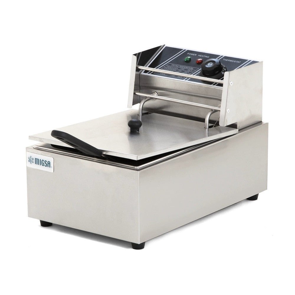 FREIDORA ELÉCTRICA DE MESA 6 LITROS MIGSA MFE-6 | Freidoras | Eléctrico | Acero Inoxidable | Restaurante Cocina Comercial