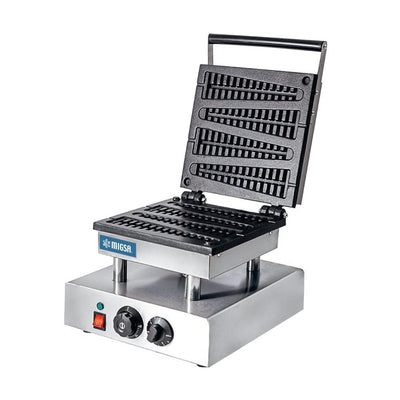 CREPALETAS EN FORMA DE PINO 4 PIEZAS MIGSA WPP-4 | Crepaletera | Eléctrico | Acero Inoxidable | Máquina de Crepaletas Wafflera de Paleta Waffle Pop Gofres Snacks Postres Cafetería Crepería Heladería Eventos Negocio