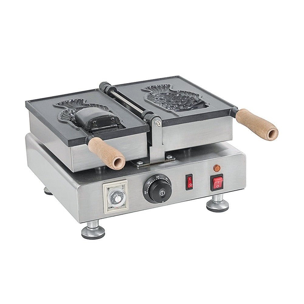 Wafflera en Forma de Taiyaki Cono para Rellenar MIGSA WTM-1 | Eléctrica Acero Inoxidable | Cafetería Panadería
