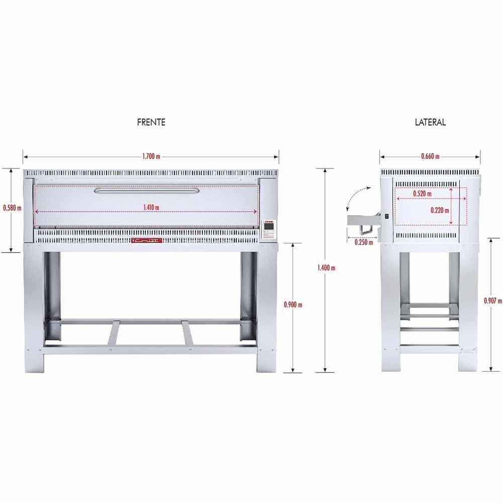 HORNO CORIAT PIZZINO-3 PETIT | Horno 3 Pizzas 40 cm Ø | Piso Refractario | 1 Termostato Digital | Gas | Pizza Restaurante Cafetería Hotel Negocio Pizzería Cocina Área de comida Comedor