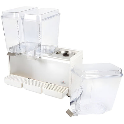 Dispensador de Bebidas Crathco D35-4, charola evita escurrimientos, en acero inoxidable.
