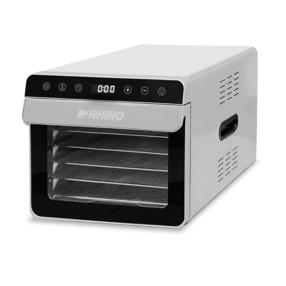 DESHIDRATADOR RHINO DESALI-6 | Deshidratador de Alimentos | Capacidad de Charolas: 6 (Espacio entre charolas: 35 mm) | Cafetería Restaurante Hotel | Deshidratador de Alimentos Frutas Verduras Carne Seca Chiles Hierbas Comercial Acero Inoxidable Restaurante Negocio Snacks Saludables Conservación Cocina Industrial