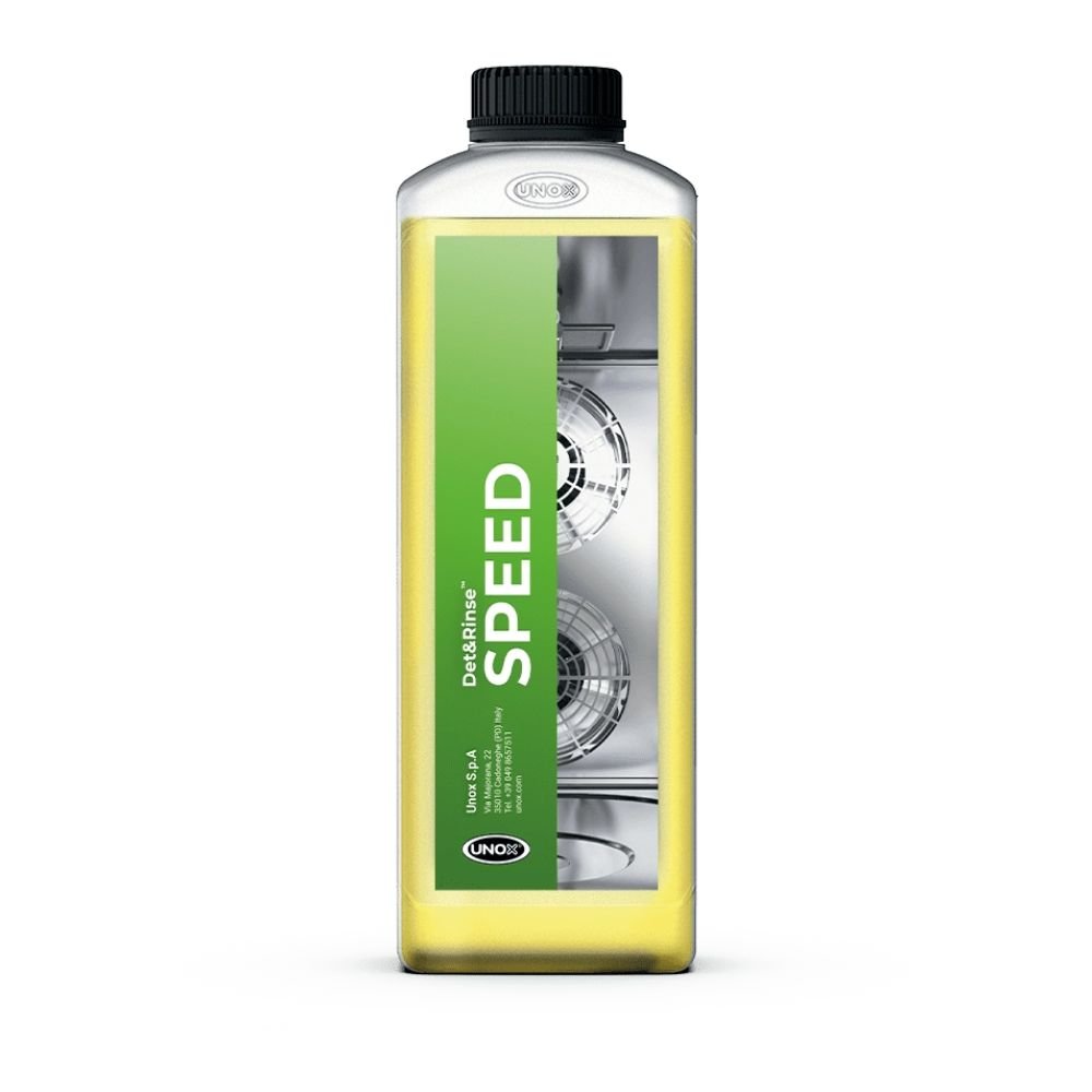 DETERGENTE UNOX DB1101A0 DET&RINSE SPEED | Detergente para Lavado Automático | 1 Caja Contiene 10 Botellas de 1 Litro | Accesorio Refacción Complemento para Equipo de Cocina Industrial Restaurante Cremería Carnicería Cafetería Hotel Negocio