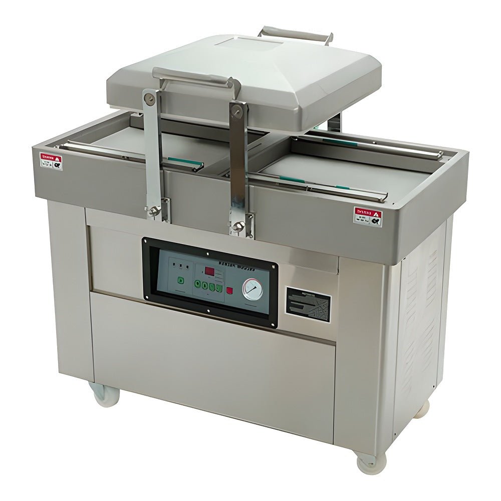 Empacadora al Vacío Migsa DZQ-4002SA, alimentos vegetales jugos, en acero inoxidable.