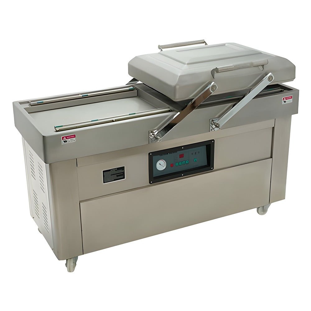 Empacadora al Vacío Migsa DZQ-6002SA, alimentos vegetales jugos, en acero inoxidable.