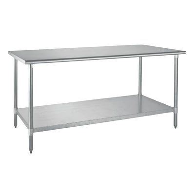 King MTI-100 Mesa Trabajo Isla 1 Mt  100 x 70 x 90 cm Acero Inoxidable Restaurantes Cocinas Económicas Industriales Profesionales Fondas Banquetes Cafeterías Preparación Alimentos Comida Utensilios Catering Food Truck Bares Panaderías