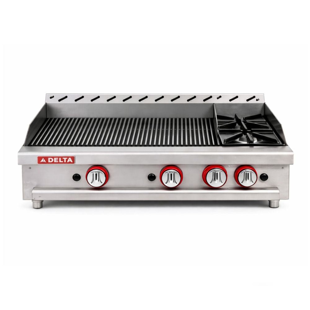 EQUIPO MIXTO DELTA 2-ASR-2-Q | Equipo Mixto | Frente 91.5 cm | Asador y Parrilla | Gas | Restaurante Taqueria Comedor Industrial Carnes Asadas Papas Asadas Brochetas Taqueria Local de Comida Restaurante Hamburgueseria