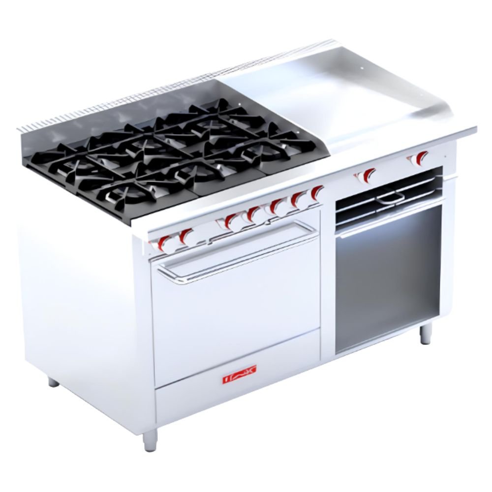 ESTUFA CORIAT EC-6-H-GRILL MASTER DE PISO | Estufa | 6 Quemadores | Gas | Plancha | Horno | Hotel Restaurante Comedor Industrial Cocinas Fondas Restaurantes Cenadurías Comedores Industriales Preparación de Alimentos Cocción