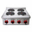 ESTUFA KINGSTAR ESK4E | Estufa / Parrilla de Sobremesa | Eléctrica | Parrilla con 4 Quemadores | Restaurante Negocio Cocina | Parrilla Industrial Estufa de Quemadores Abiertos Hornillas Cocción a Gas Acero Inoxidable Restaurante Cocina Industrial Taquería Fonda Cenaduría Comedor Industrial