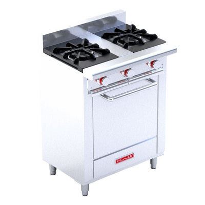 ESTUFA CORIAT EC-2-HM DE PISO PETIT | Estufa | 2 Quemadores | Horno | Gas |  Estufa Parilla Horno Restaurante Cocción Comida Preparación Rejilla Quemadores Respaldo Uso Rudo Charola Petit Cafetería Cocina Hogar.