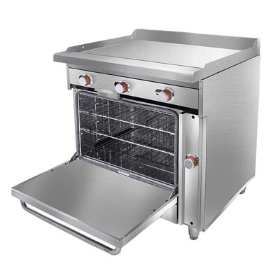 ESTUFA CORIAT EC-HG-GRILL HD | Estufa con Horno y Plancha | Gas | Lámina Acero Inoxidable | Restaurante Hotel Pastelería