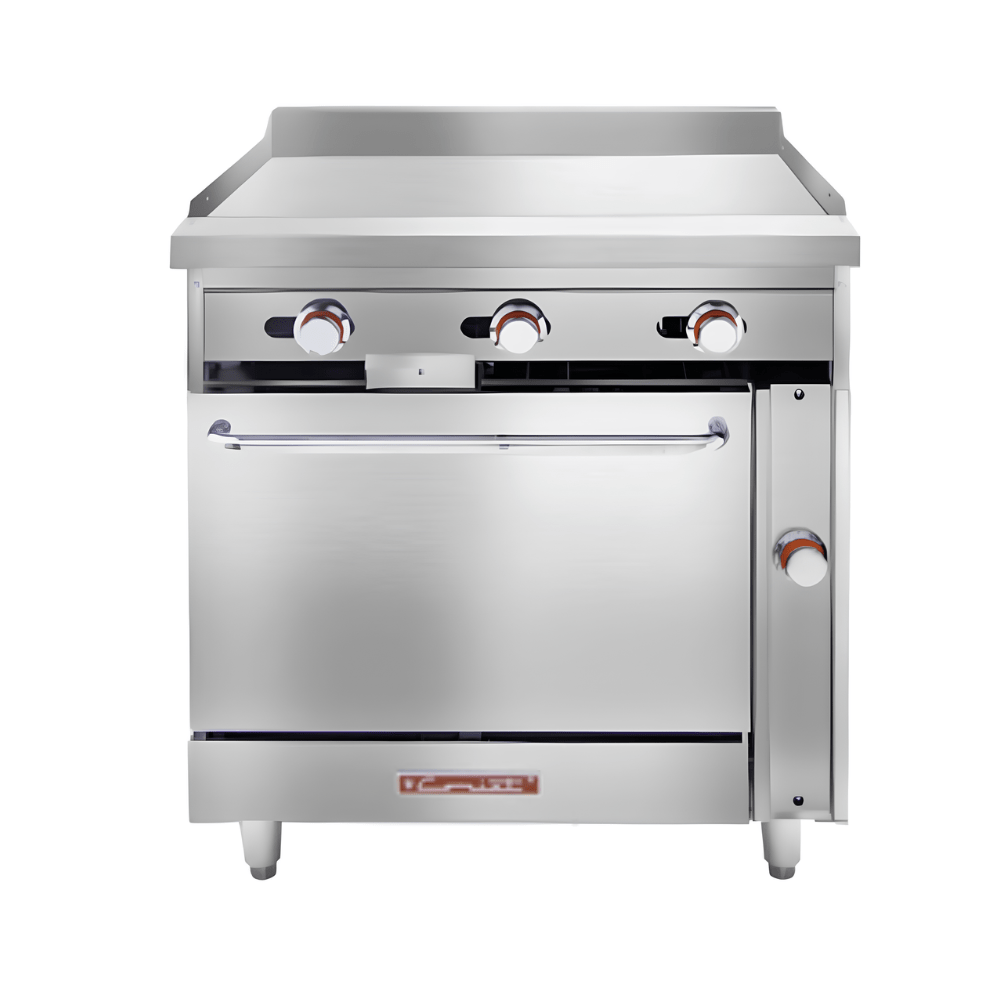 ESTUFA CORIAT EC-HG-GRILL HD | Estufa con Horno y Plancha | Gas | Lámina Acero Inoxidable | Restaurante Hotel Pastelería