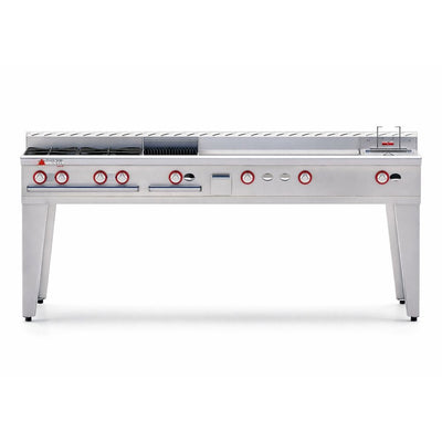 ESTUFA DELTA EM-M | Estufa | 4 Quemadores | Asador + Plancha + Freidor + Gratinador (72") | Restaurantes Cocinas industriales Alimentos Chef Food and Beverage Negocios Comida Preparación Restaurante Hotelería A y B