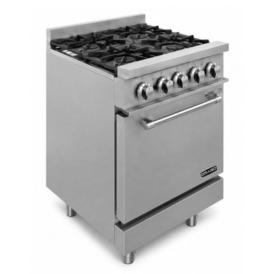 DRAGO CG-41 | Estufa | 4 Quemadores | Horno | Gas | Acero Inoxidable | Restaurante Hotel Comedor Industrial | Estufa Maestra Multifuncional Parrilla Plancha Horno Freidor Gratinador a Gas Acero Inoxidable Restaurante Cocina Industrial Fonda Cenaduría Comedor Industrial