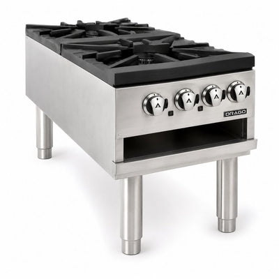 ESTUFÓN EUROQUIP GPFO-02-VSH | Estufón | 4 Quemadores | Gas Propano | Acero Inoxidable | Cocina Industrial Restaurante Hotel | Estufón Fogón Industrial Quemador de Alta Presión Hornilla para Cazo Olla Comal a Gas Acero Inoxidable Restaurante Cocina Industrial Fonda Cenaduría Taquería