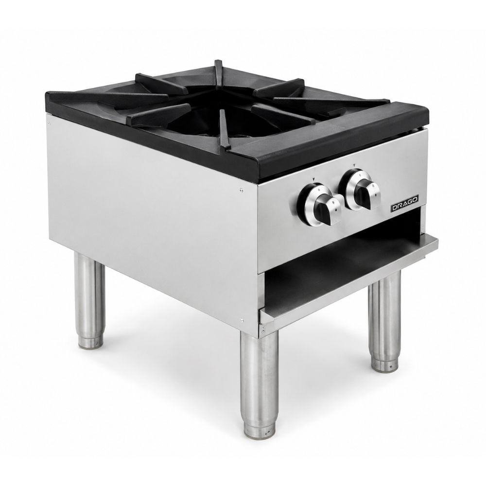 ESTUFÓN EUROQUIP GPFO-01-SH | Estufón | 2 Quemadores | Gas Propano | Acero Inoxidable | Cocina Industrial Restaurante Hotel | Estufón Fogón Industrial Quemador de Alta Presión Hornilla para Cazo Olla Comal a Gas Acero Inoxidable Restaurante Cocina Industrial Fonda Cenaduría Taquería