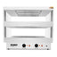 EXHIBIDOR CALIENTE RHINO EXCAL-87 | Exhibidor Caliente para Paso de Alimentos | 2 Niveles | Iluminación LED | Acero Inoxidable | Restaurante Cafetería Buffet