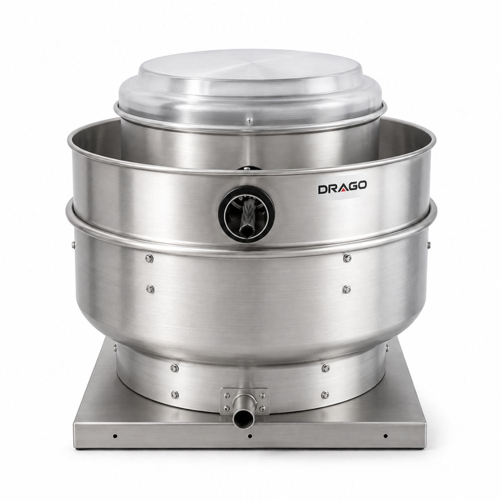 EXTRACTOR DE AIRE DRAGO ED-10-NV-01 | Extractor de Aire Tipo Hongo para Campanas Industriales | Acero Inoxidable | para Mantener el Aire de la Cocina Limpio | Accesorio Refacción Complemento para Equipo de Cocina Industrial Restaurante Cremería Carnicería Cafetería Hotel Negocio