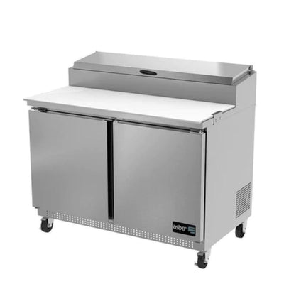 Asber APTP-48 HC Mesa Refrigerada 2 Puertas Solidas Restaurante Cocina Industrial Alimentos Comedor Preparacion