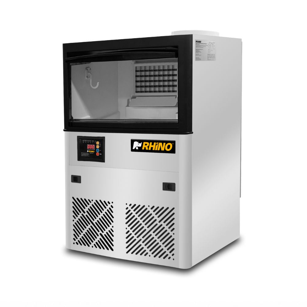 FÁBRICA DE HIELO RHINO FAHIEL-40 | Fábrica Multifuncional de Hielo en Cubo | Producción 36 kg por Día | Capacidad de Almacenamiento 15 Kg | Hotel Restaurante Oficina
