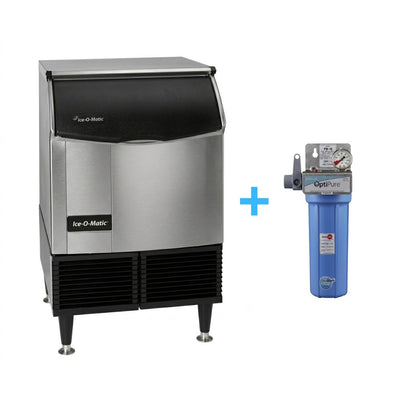 FÁBRICA DE HIELO ICE-O-MATIC ICEU220FA | Máquina de Hielo en Cubo | 114 kg/día / Depósito 34 kg | Acero Inoxidable | Restaurante Bar Hotel