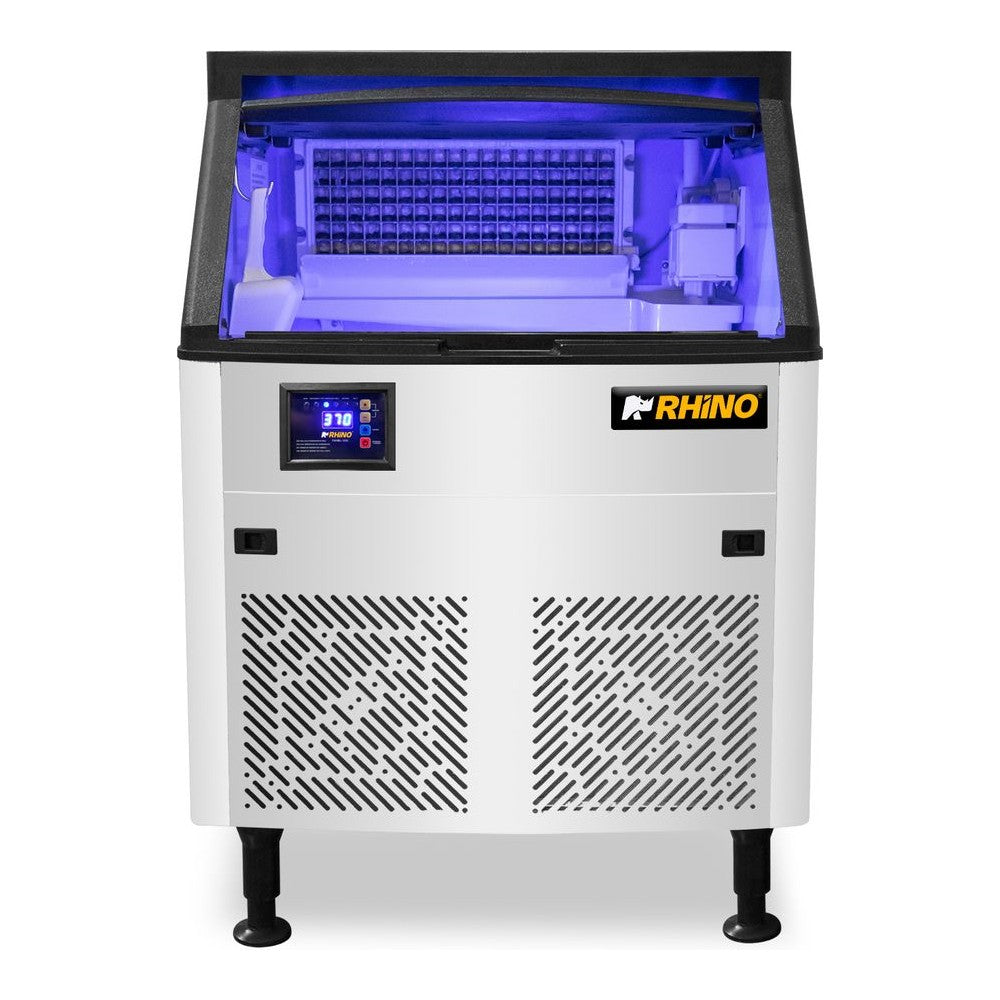 FÁBRICA DE HIELO RHINO FAHIEL-100 | Fábrica de Hielo en Cubo | Producción 100 kg por Día | Capacidad de Almacenamiento 36 kg | Acero Inoxidable 304 | Restaurante Bar Hotel
