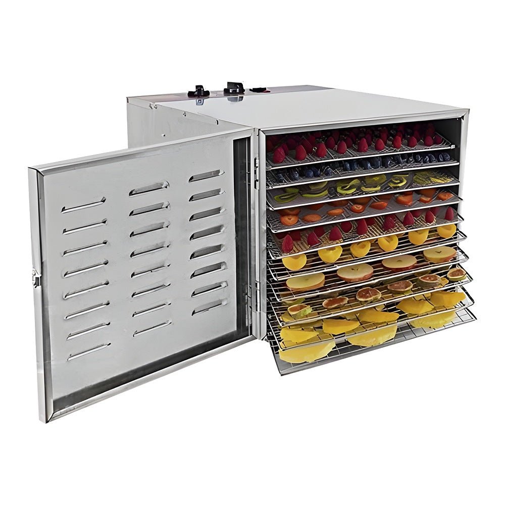 Deshidratador de Alimentos Migsa FD-1, 10 rejillas, en acero inoxidable.