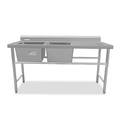 FREGADERO RHINO FREGA-2T | Fregadero | 2 Tarja | Frente 160 cm | Cocina Bar Restaurante Restaurante Cocina Industrial Bar Hotel Comedor Industrial Negocio