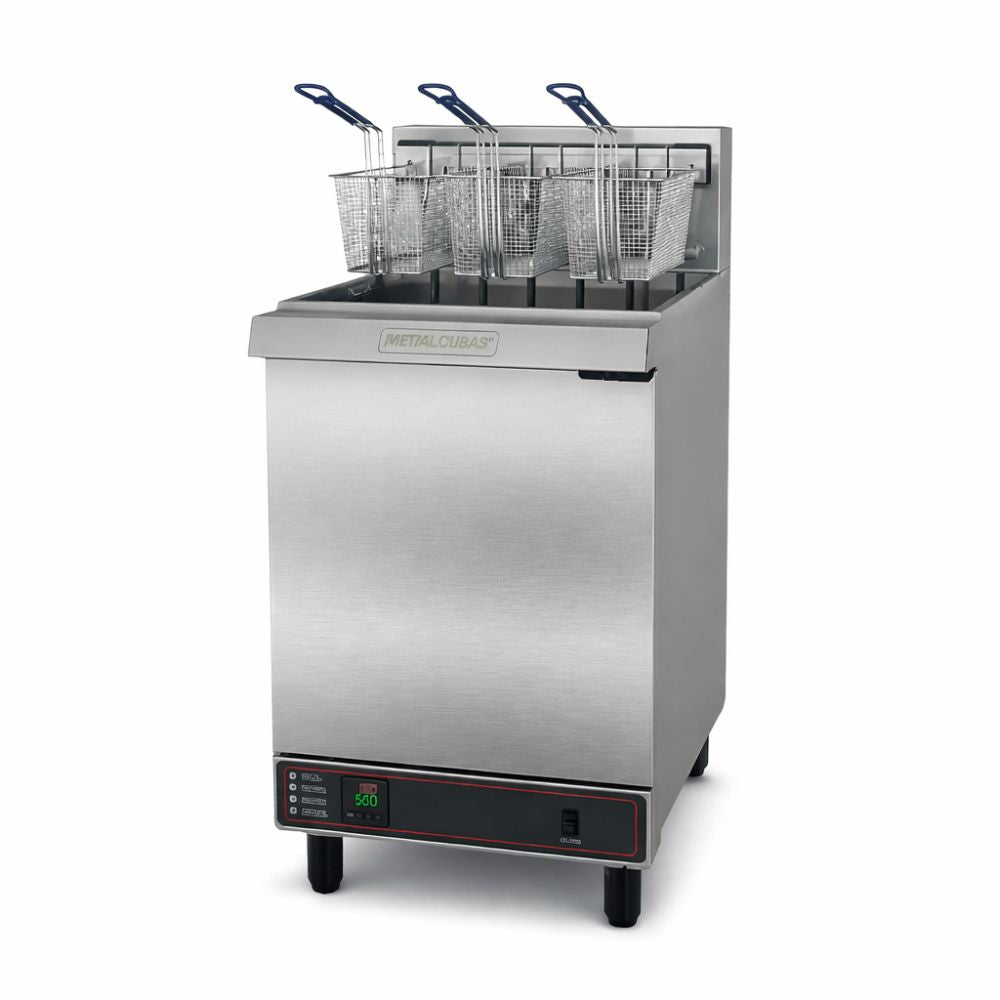 FREIDORA METALCUBAS FAO3C | Freidora Eléctrica | Acero Inoxidable | Restaurantes Taquerías Cafeterías Food trucks Bares Cocinas económicas fondas Pastelerías Comedores industriales