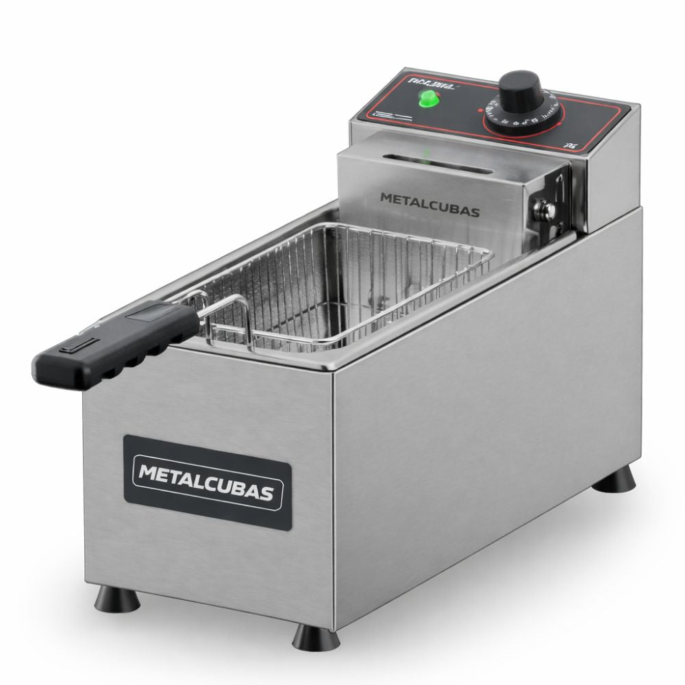 FREIDORA METALCUBAS FE1C | Freidora Eléctrica | Acero Inoxidable | Restaurantes Taquerías Cafeterías food trucks cocinas industriales hoteles bares comedores industriales negocios de comida rápida