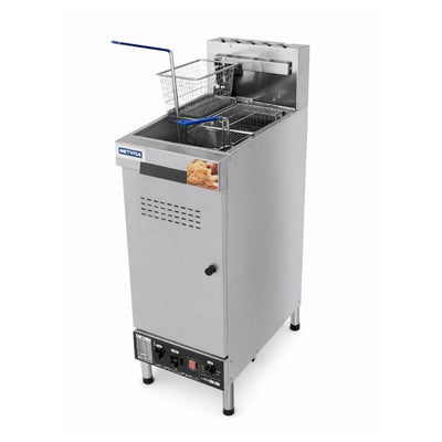 FREIDORA METVISA FIG-30 | Freidora Industrial a Gas | 30 Litros | Control Digital de Temperatura | Cocina Industrial Restaurante Restaurante Cocina Económica Freír Alimentos Freidoras Alitas Papas A la Francesa Salchipulpos Pollo Snacks