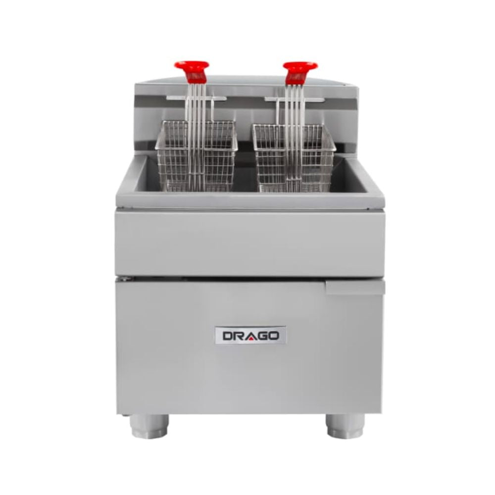 FREIDORA DRAGO FG-8 | Freidora | Gas | 8 Litros | Cocina Industrial Restaurante Negocio de Comida Restaurante Cocina Económica Freír Alimentos Freidoras Alitas Papas A la Francesa Salchipulpos Pollo Snacks