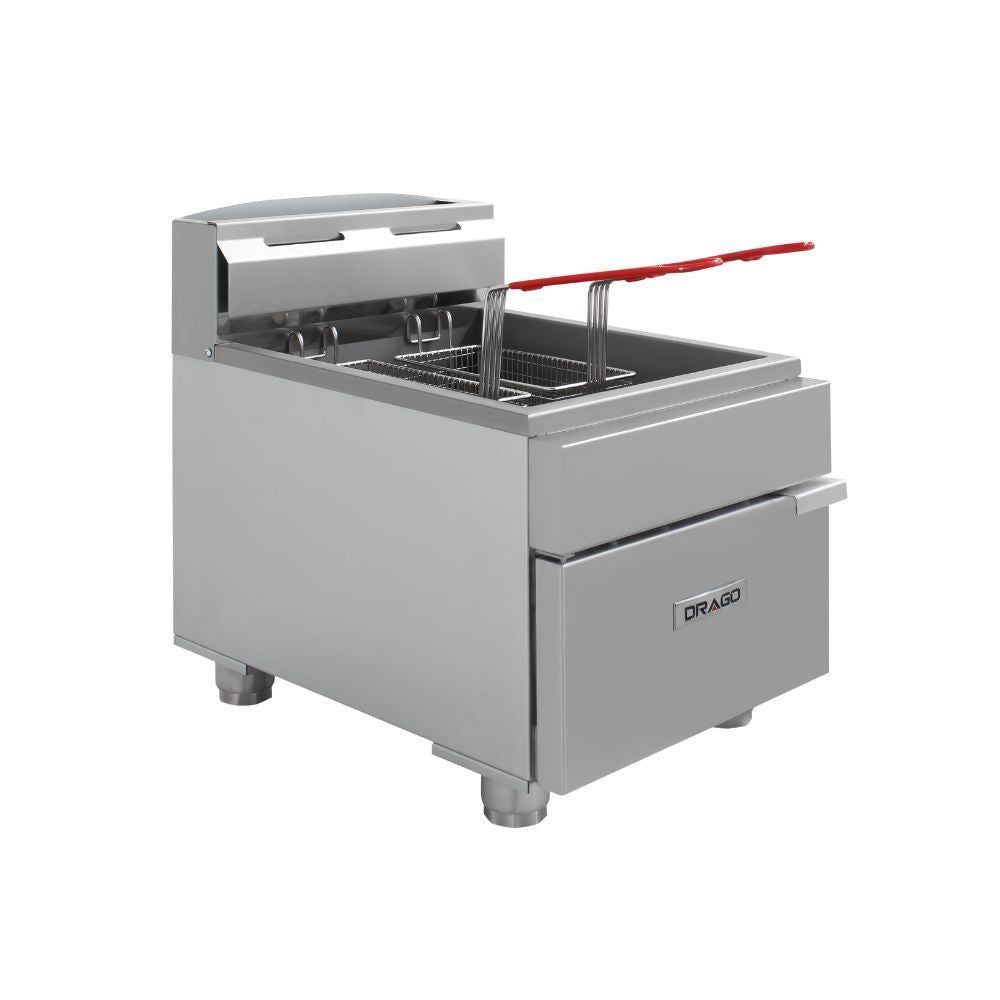FREIDORA DRAGO FG-8 | Freidora | Gas | 8 Litros | Cocina Industrial Restaurante Negocio de Comida Restaurante Cocina Económica Freír Alimentos Freidoras Alitas Papas A la Francesa Salchipulpos Pollo Snacks