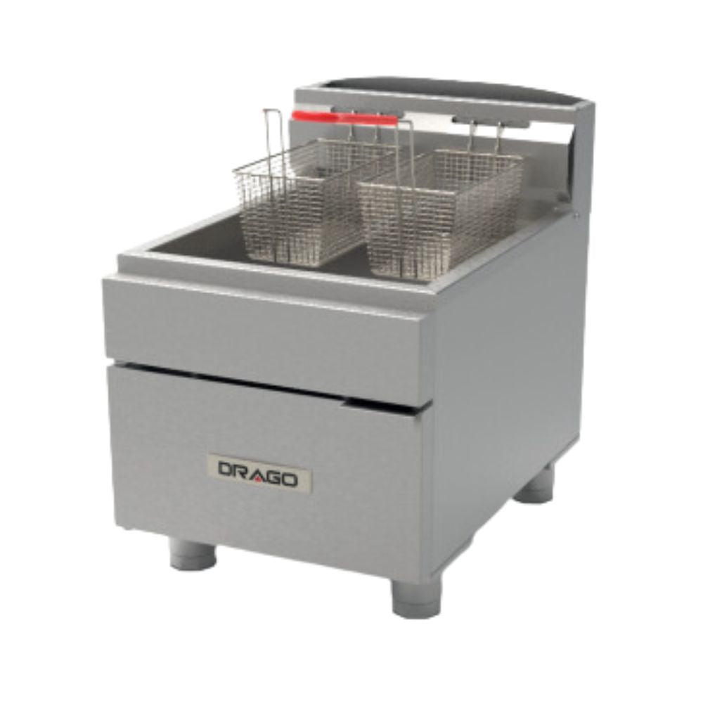 FREIDORA DRAGO FG-8 | Freidora | Gas | 8 Litros | Cocina Industrial Restaurante Negocio de Comida Restaurante Cocina Económica Freír Alimentos Freidoras Alitas Papas A la Francesa Salchipulpos Pollo Snacks