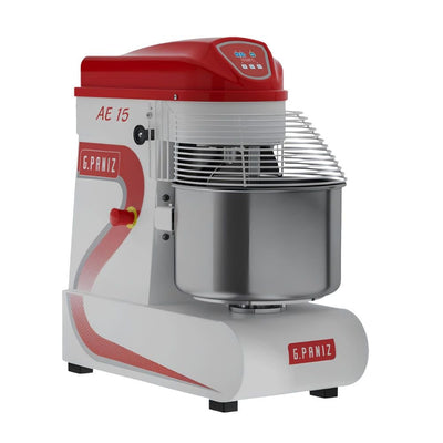 G.PANIZ  AE05G2 | Amasadora 5 Kg Espiral Tazón Giratorio | 3 Velocidades | Acero  Inoxidable | Pintura Epoxica | Panadería Pastelería Pizzería Pasteles Masa Pastelería Repostería Amasadora Hotel Comedor Pan Uso Rudo Comida Alimento Pizzería Acero Inoxidable Tazón Reja Protectora Preparación Mezcladora Panificador Revolvedora Industrial Espiral Tazón Giratorio