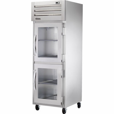 GABINETE CALIENTE TRUE STG1H-2HG | Gabinete con Calefacción Vertical | 2 Medias Puertas Cristal | Acero Inoxidable Aluminio | Restaurante Conservar Alimentos Panaderia Pasteleria Restaurante Cocina Industrial Banquetes Pan Masa 