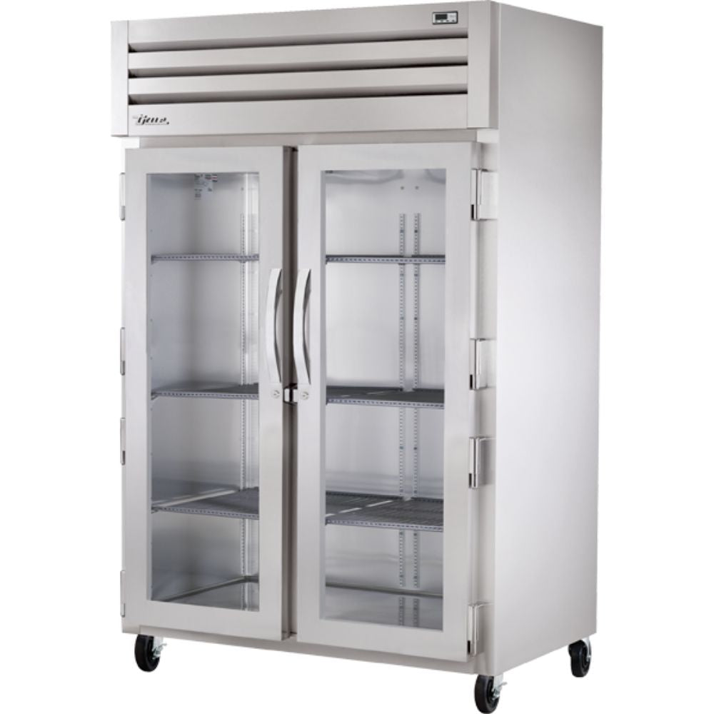 GABINETE CALIENTE TRUE STG2H-2G | Gabinete con Calefacción Vertical | 2 Puertas Cristal | Acero Inoxidable Aluminio | Restaurante Comercio Panaderia Pasteleria Restaurante Cocina Industrial Banquetes Pan Masa Hoteles Cafeterías Estadios Arenas Empresas de Servicio Alimentación